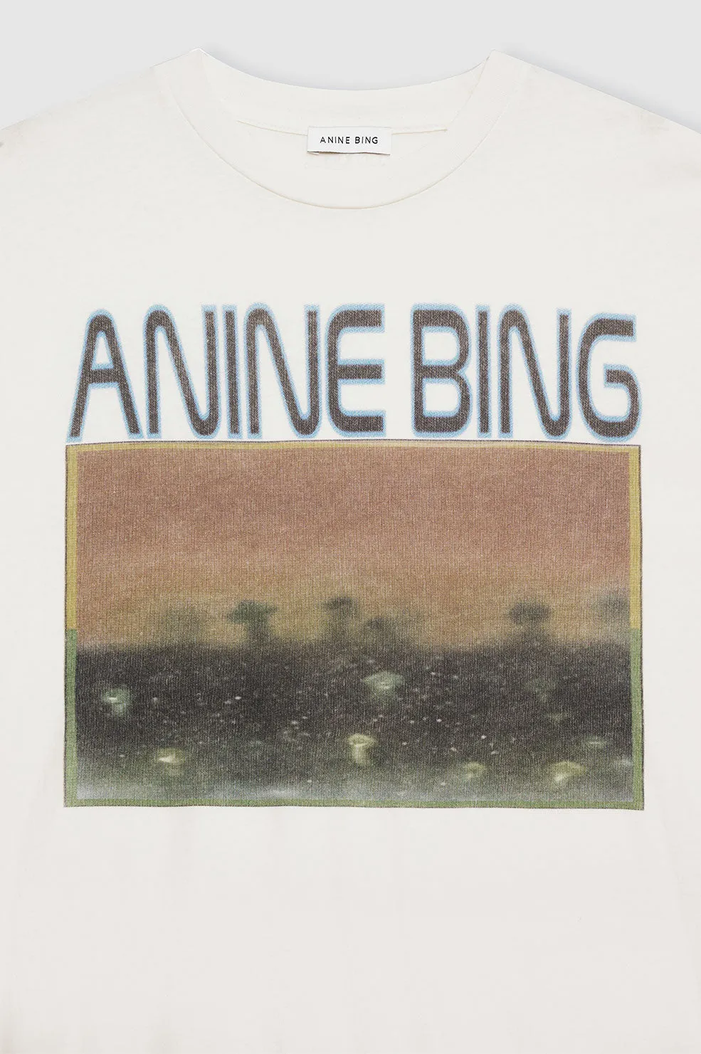 Cade Tee Mushrooms - Off White -ANINE BING