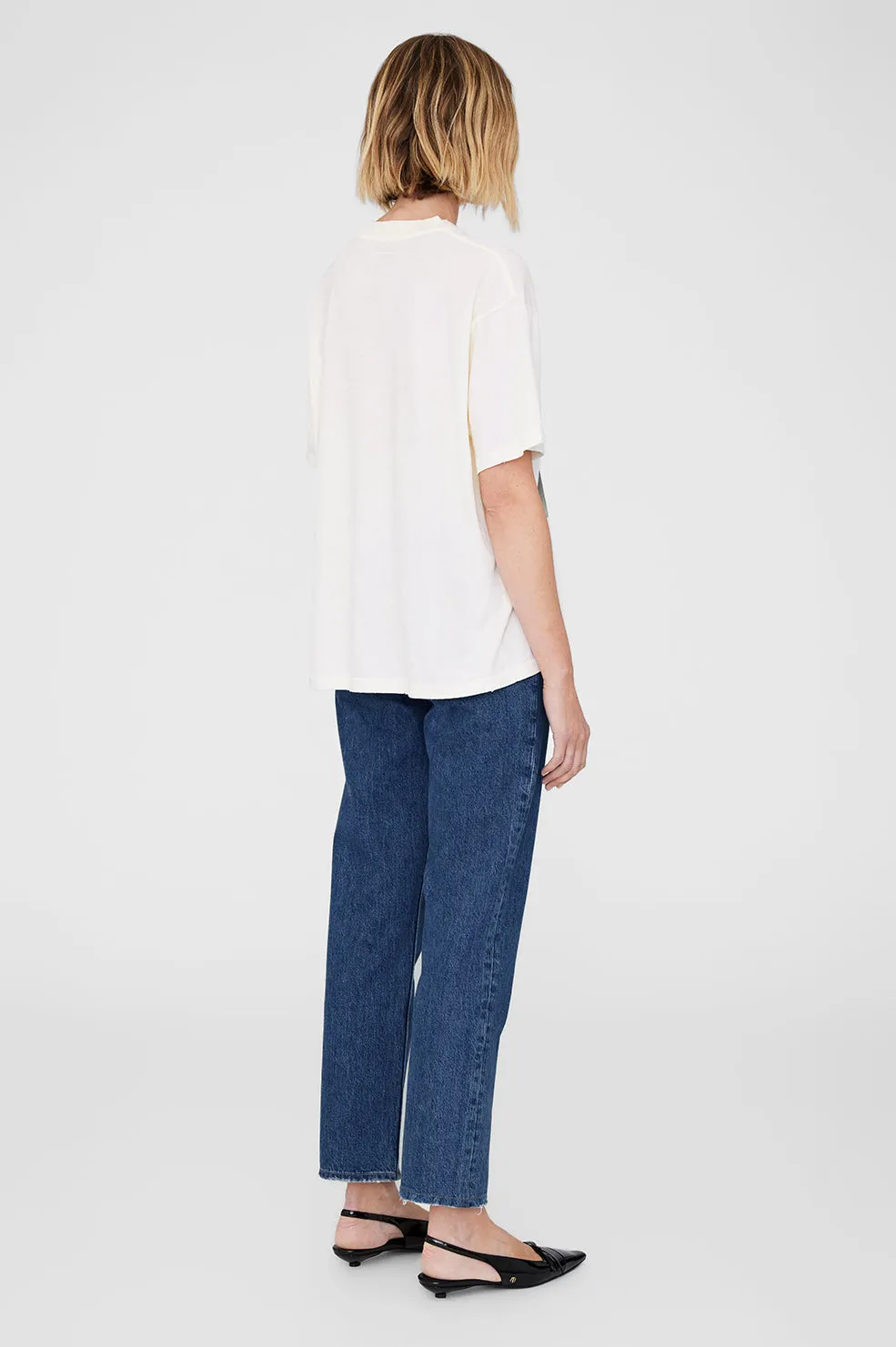 Cade Tee Mushrooms - Off White -ANINE BING