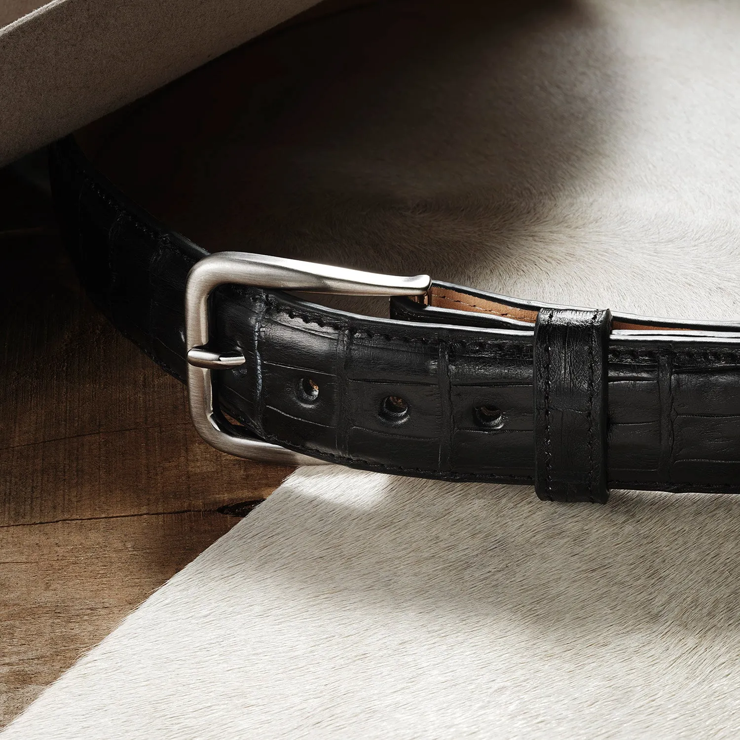 Caiman Western Tab Belt - 1 1/4" Width -STETSON