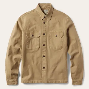 Camel Stretch Canvas Shirt Jacket -STETSON
