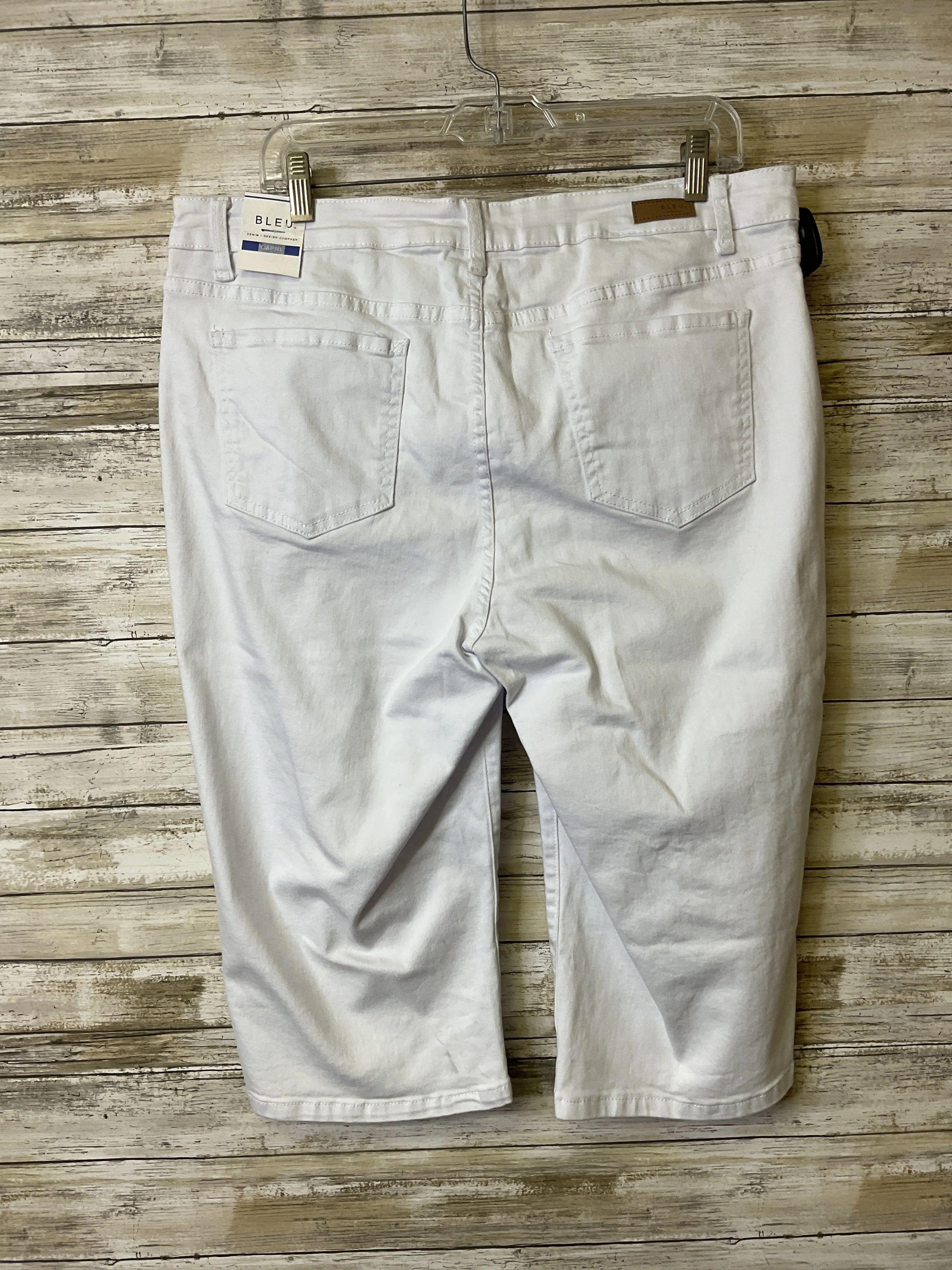 Capris By Bleu In White Denim, Size:16
