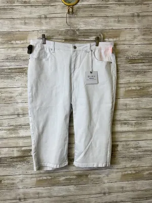 Capris By Bleu In White Denim, Size:16