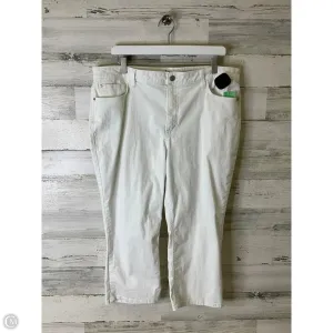 Capris By Lee In White Denim, Size: 18