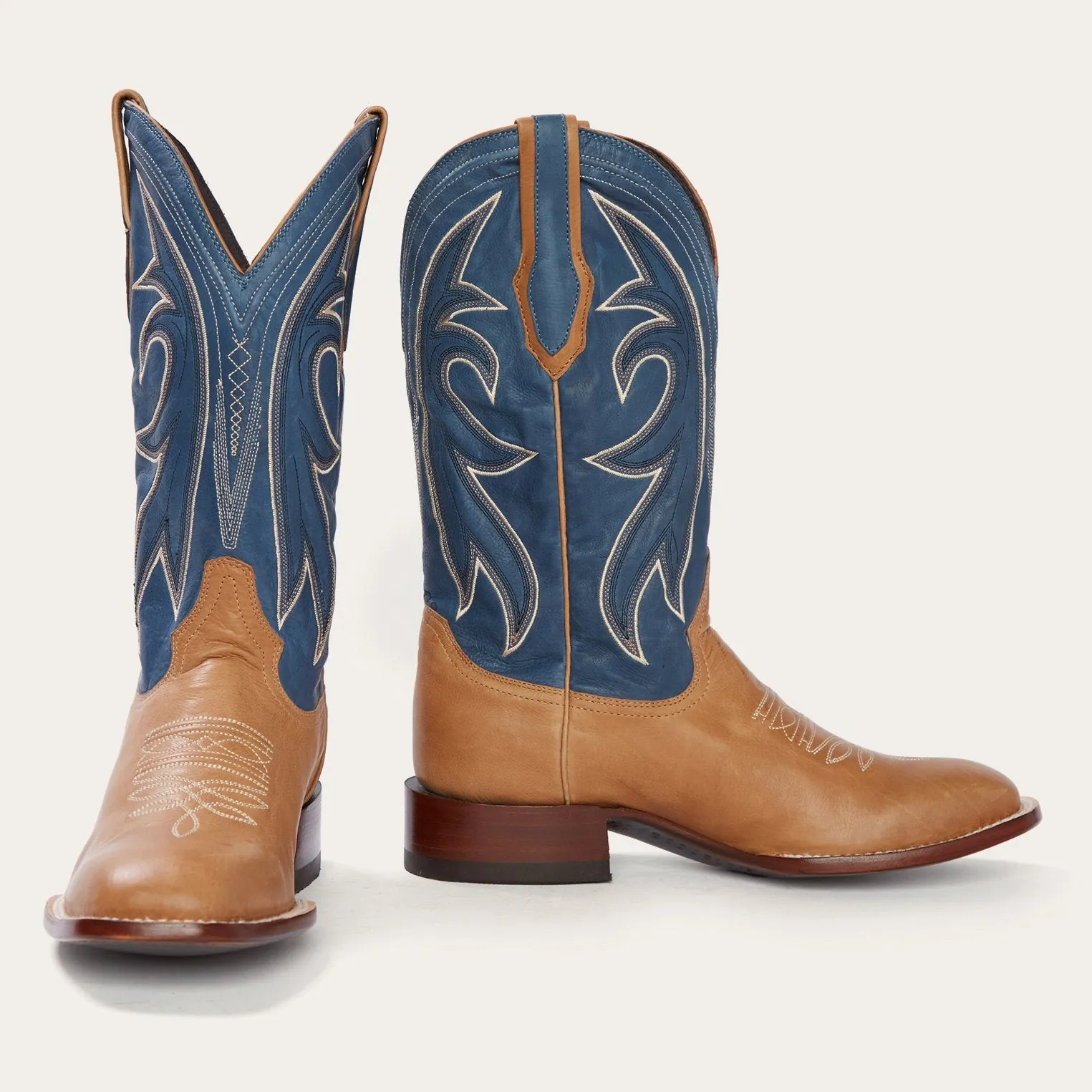 Casper Tan & Blue Matte Cowboy Boot -STETSON