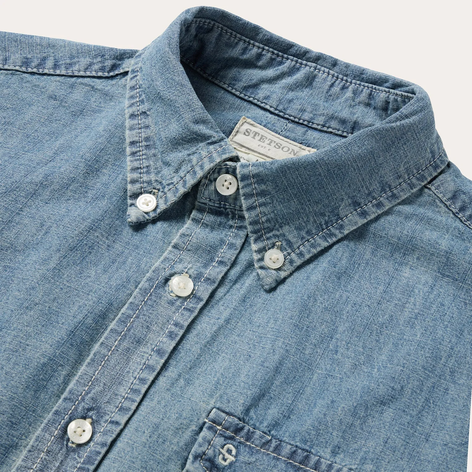 Chambray Button-Down Shirt -STETSON