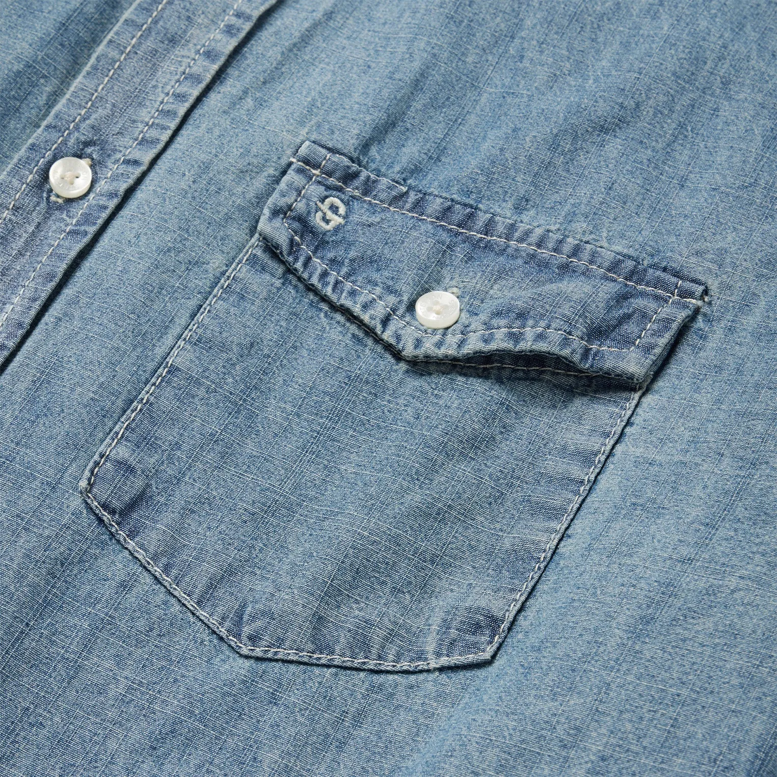 Chambray Button-Down Shirt -STETSON