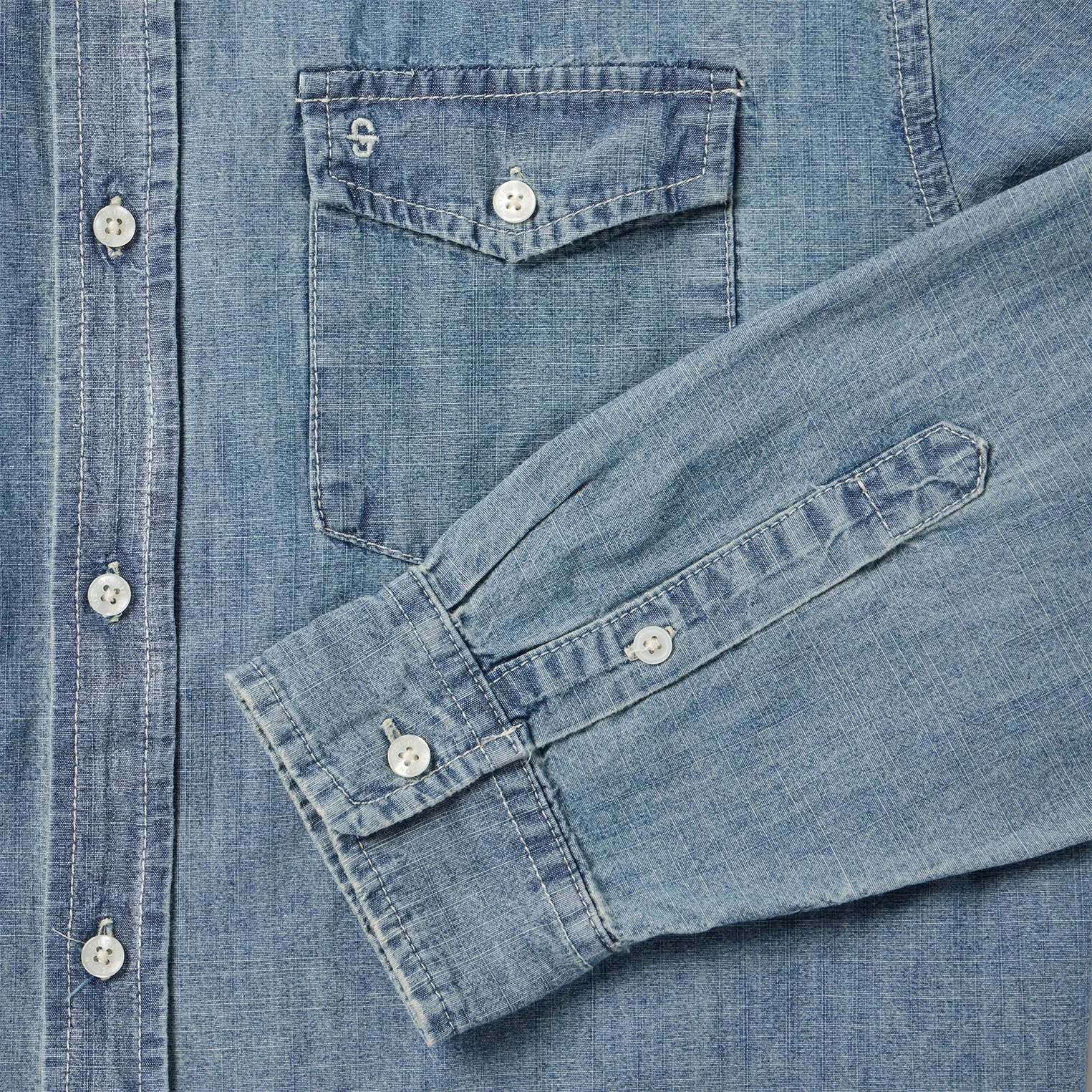Chambray Button-Down Shirt -STETSON