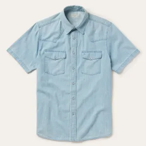 Chambray Oxford Short Sleeve Western Shirt -STETSON