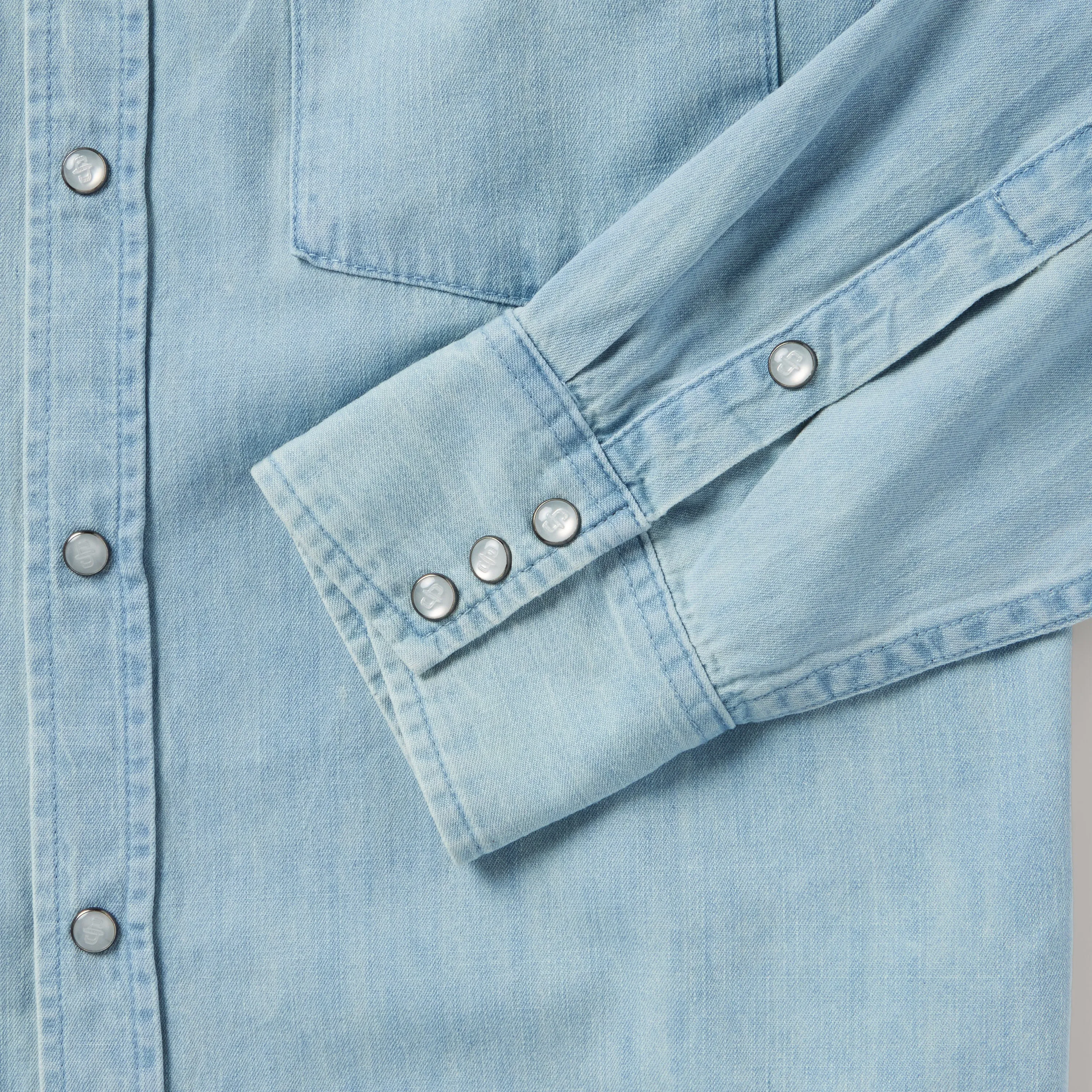 Chambray Oxford Western Shirt -STETSON