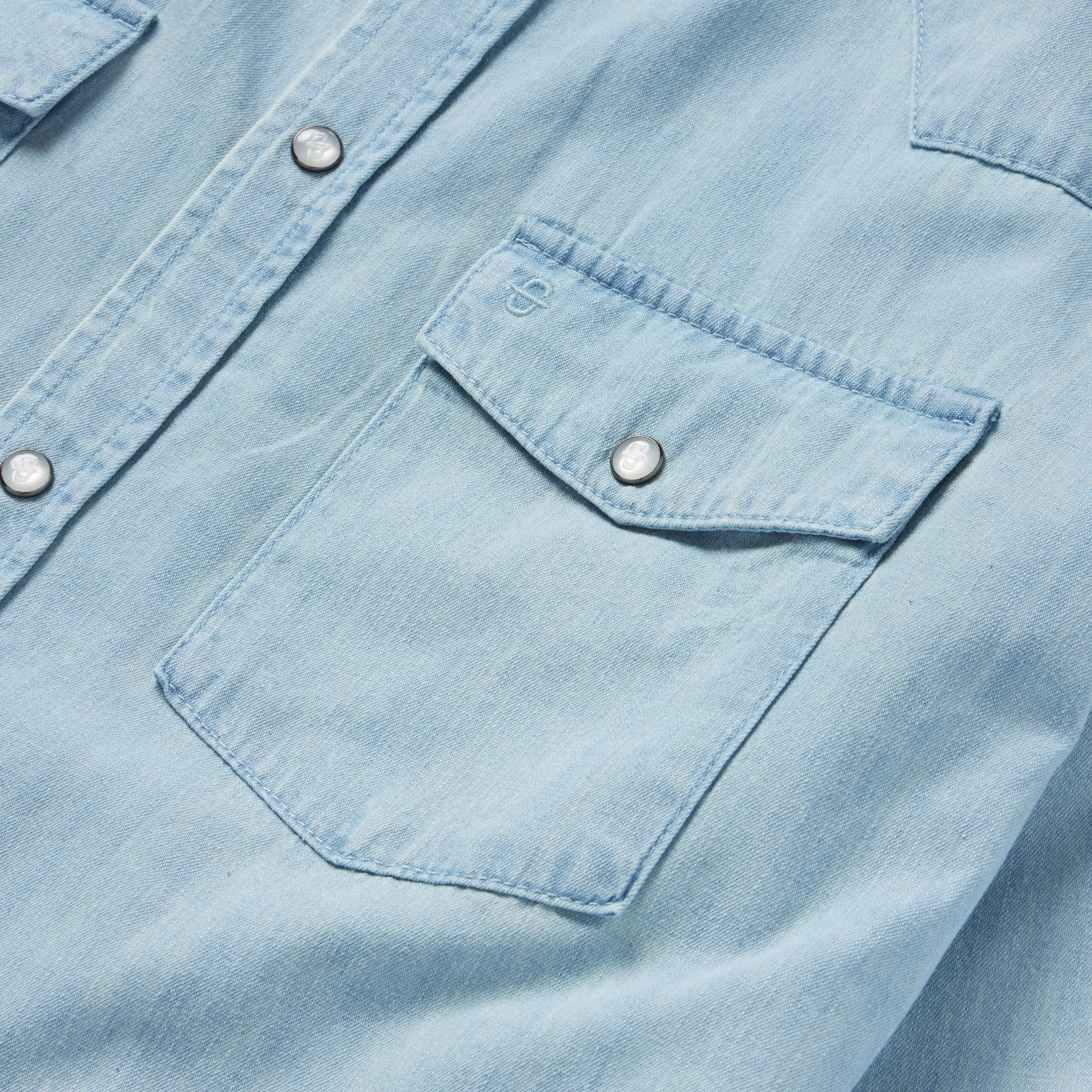 Chambray Oxford Western Shirt -STETSON