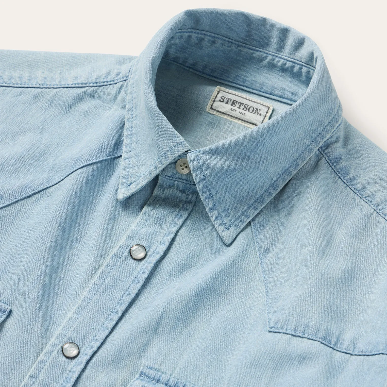 Chambray Oxford Western Shirt -STETSON