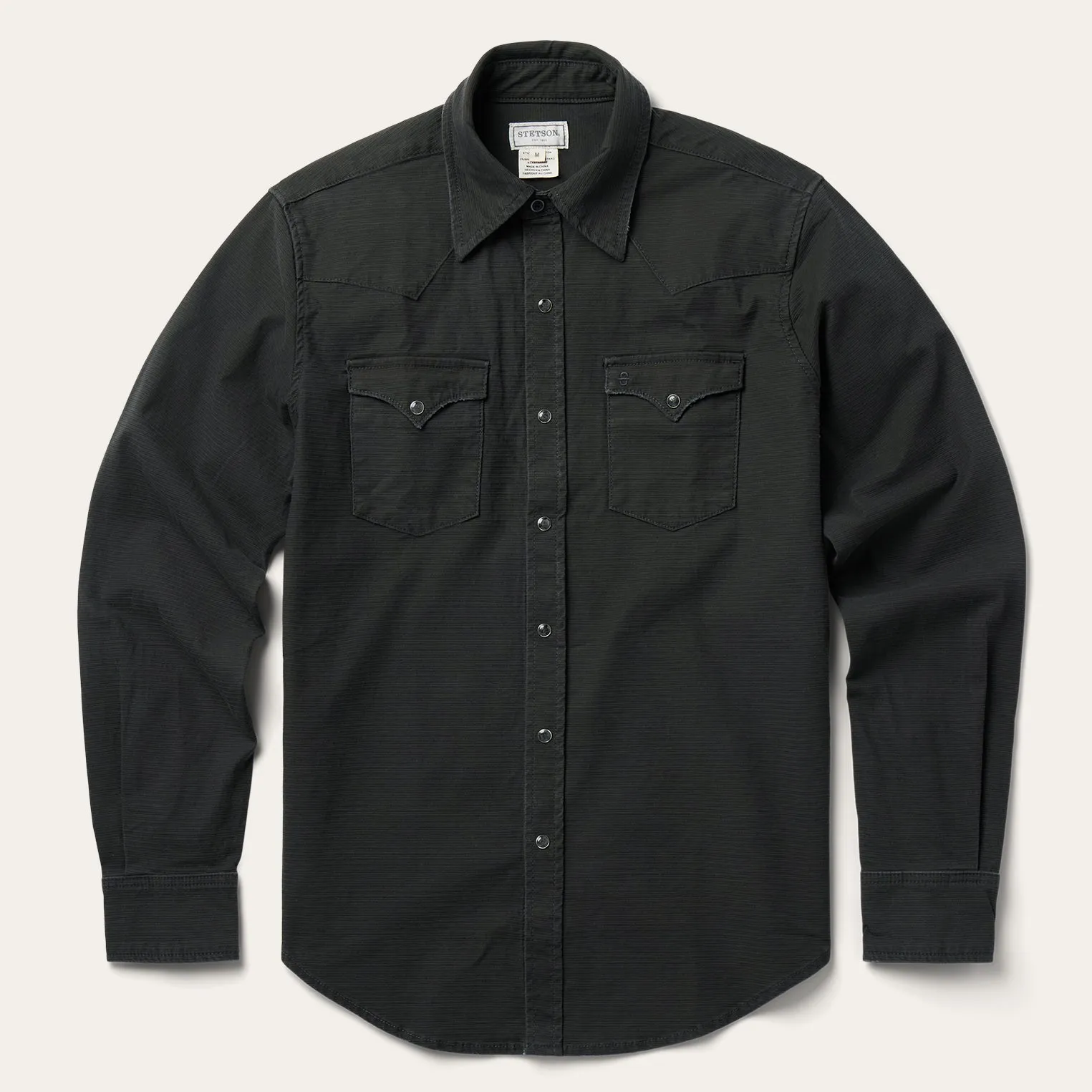 Charcoal Corded Denim Shirt -STETSON
