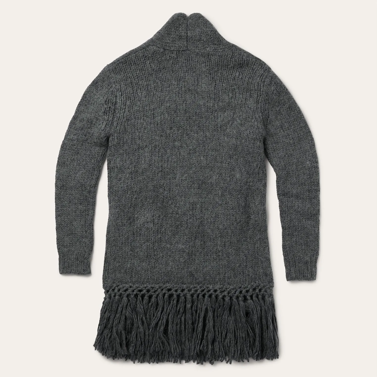 Charcoal Fringed Cardigan -STETSON
