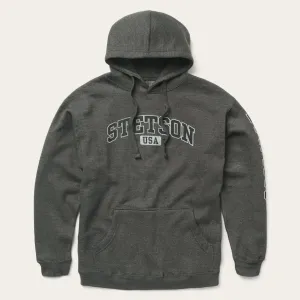 Charcoal Heather Fleece Hooded Sweatshirt -STETSON