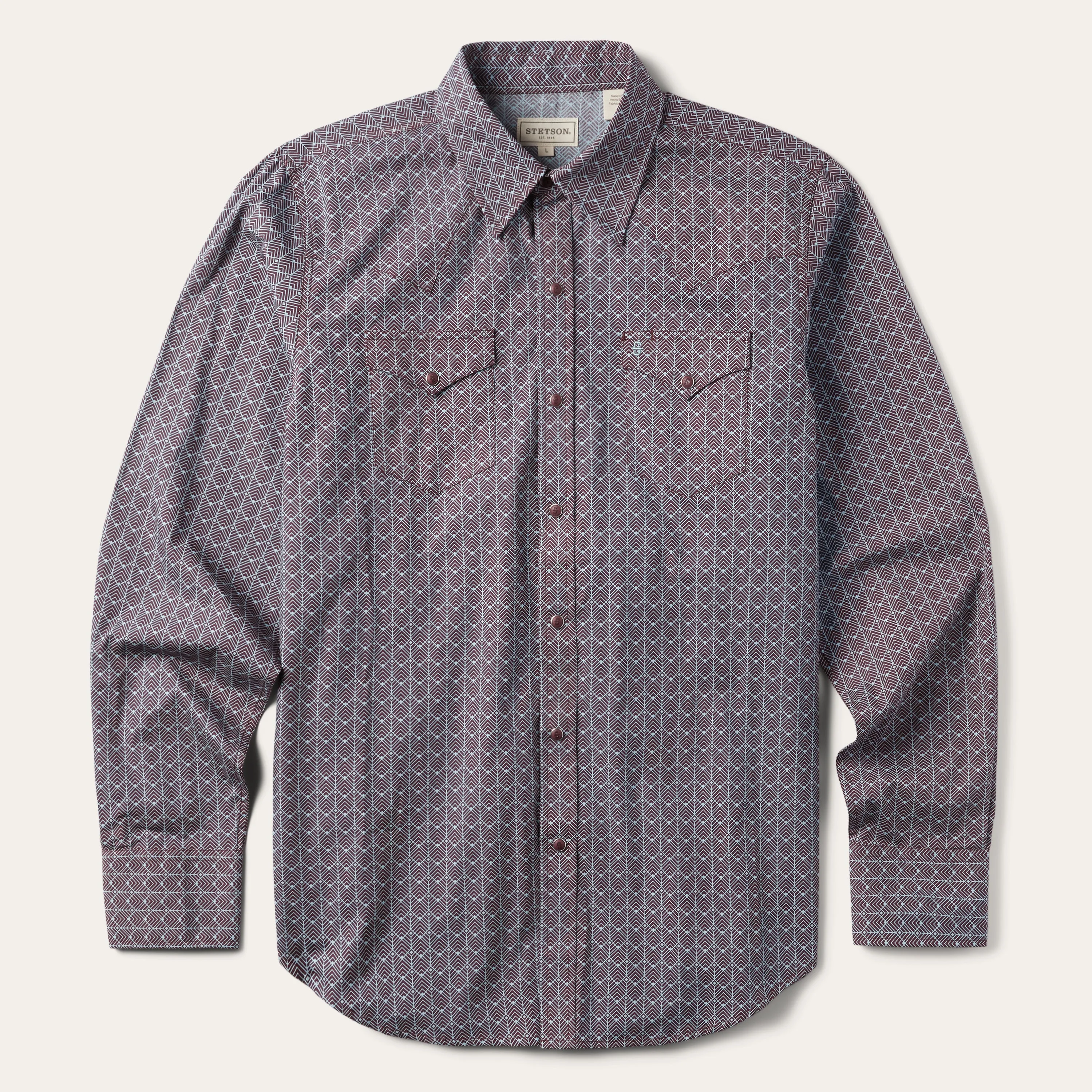 Chevron Grid Shirt -STETSON