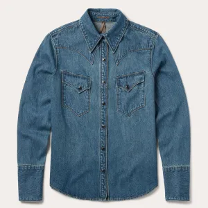 Chocolate Snap Western Denim Shirt -STETSON
