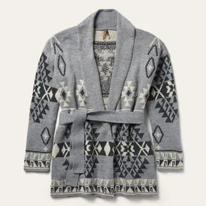 Chunky Knit Tie Sweater in Grey -STETSON