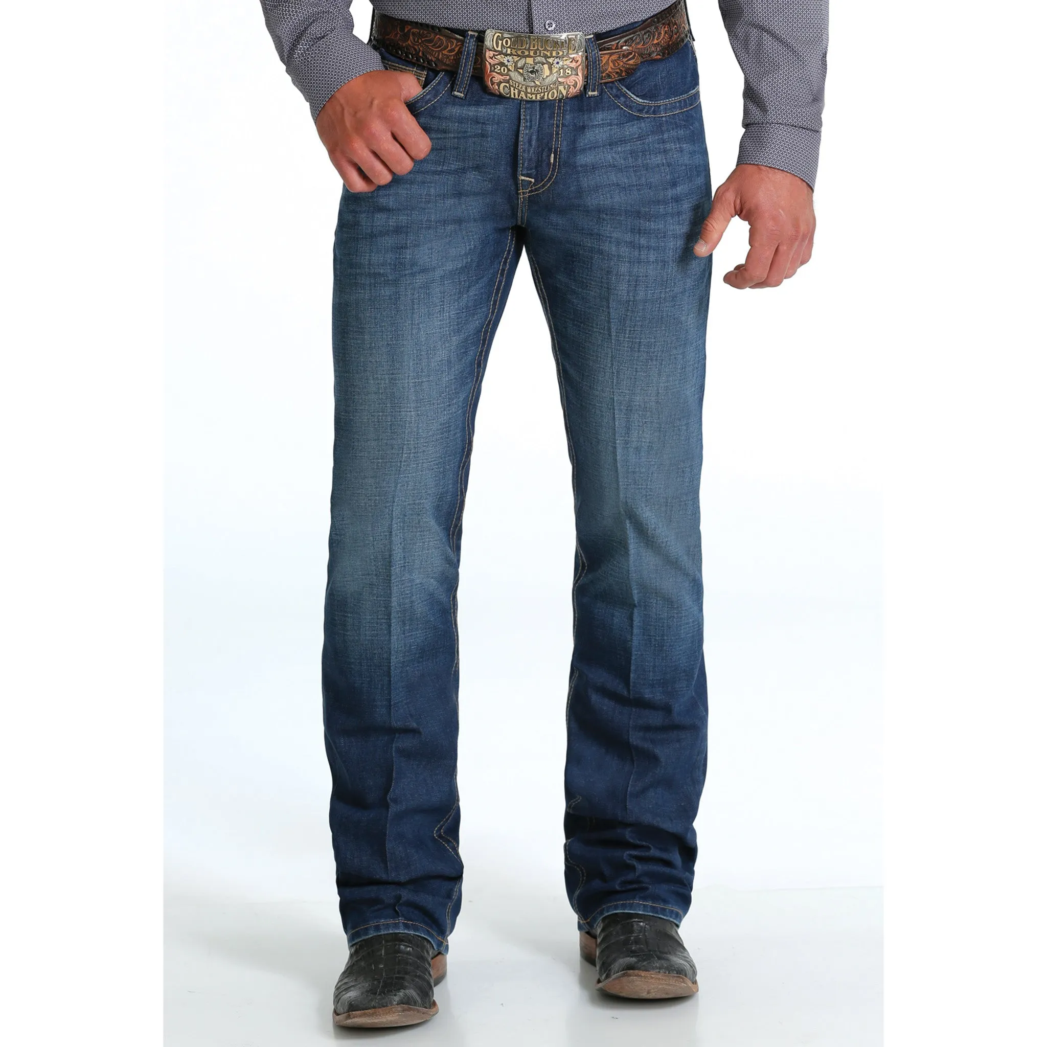 Cinch Men's Ian Medium Stone Wash Jeans