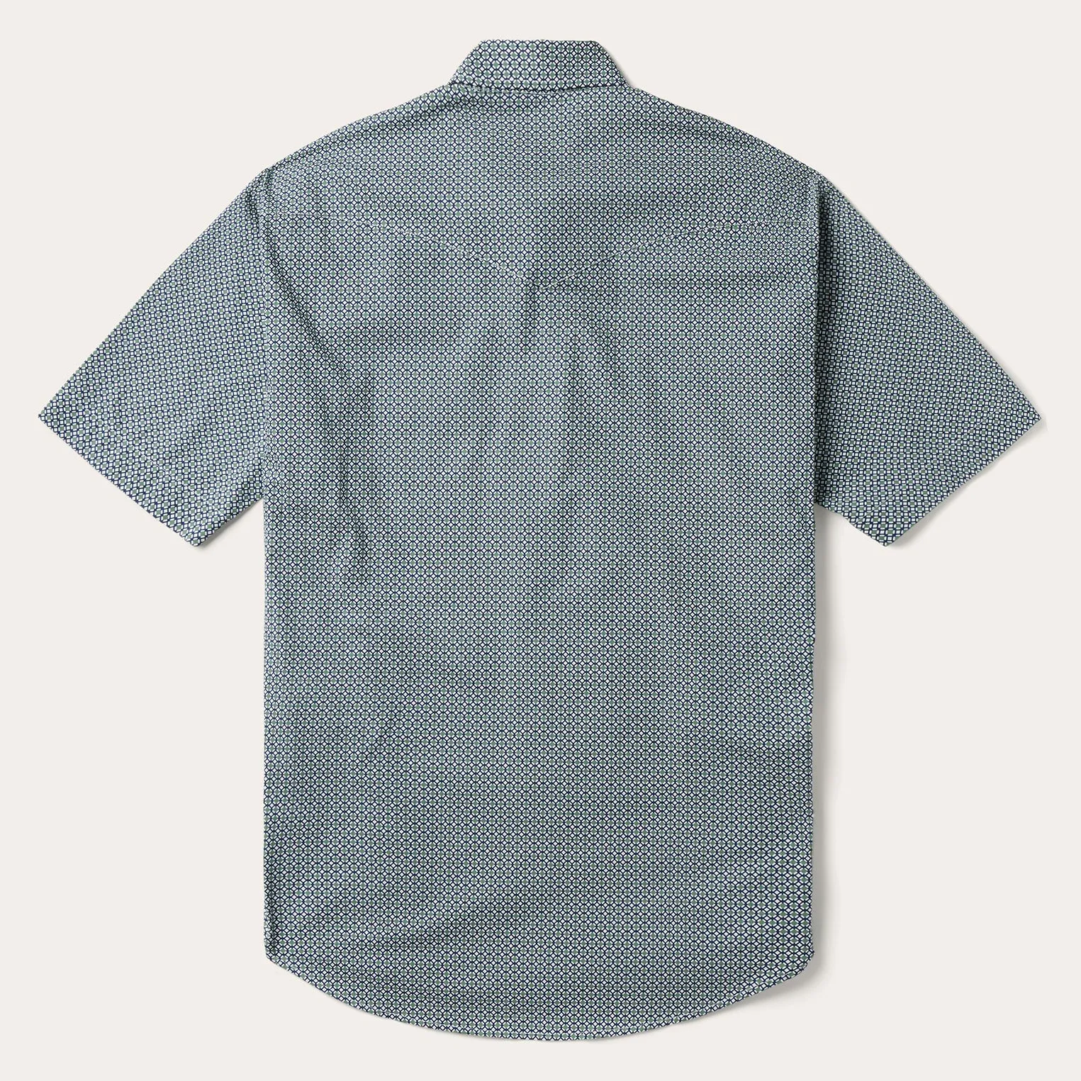 Circle Diamond Print Short Sleeve Western Shirt -STETSON