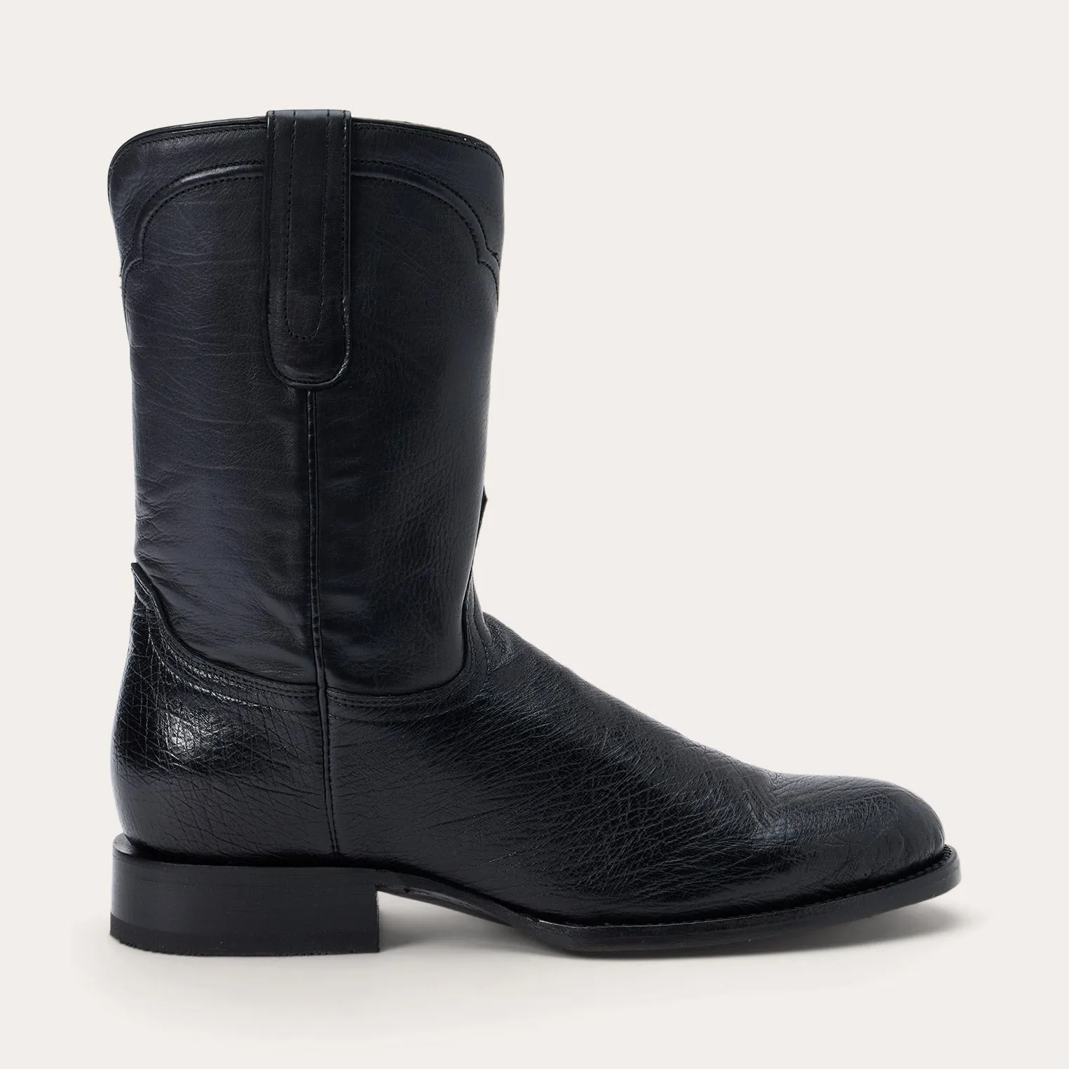 Clay Smooth Ostrich Roper Boots -STETSON