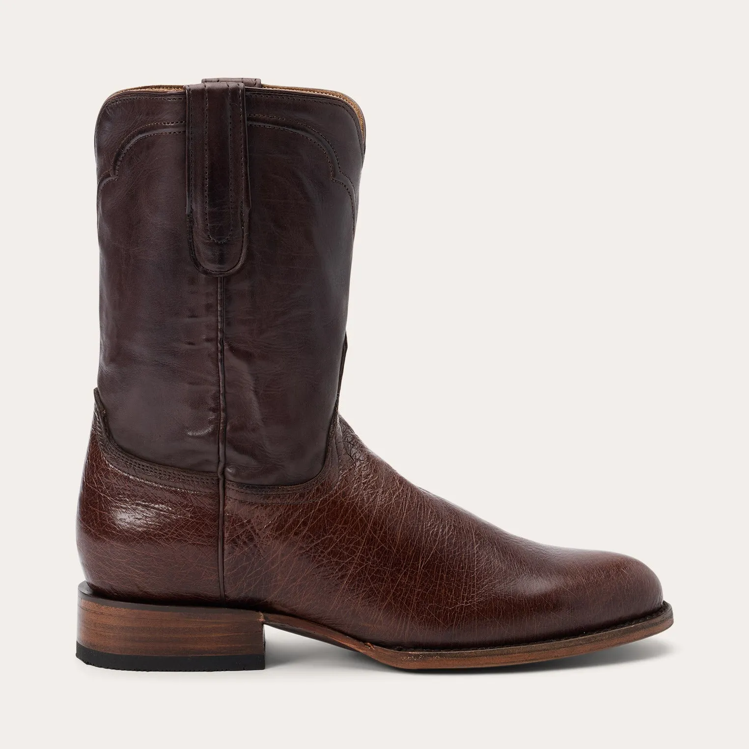 Clay Smooth Ostrich Roper Boots -STETSON