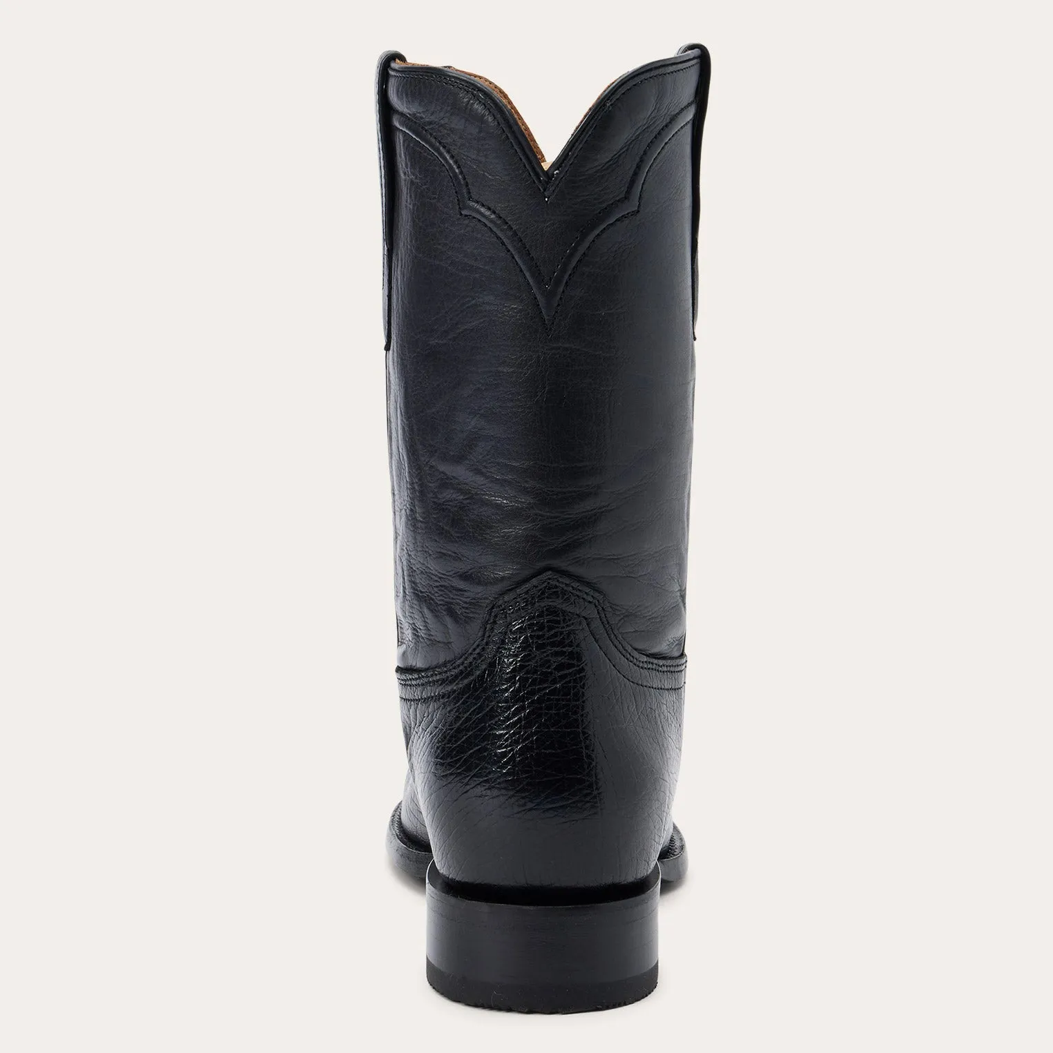 Clay Smooth Ostrich Roper Boots -STETSON