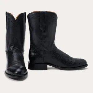 Clay Smooth Ostrich Roper Boots -STETSON