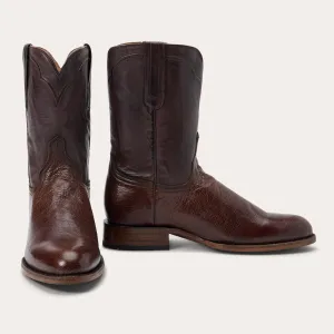 Clay Smooth Ostrich Roper Boots -STETSON