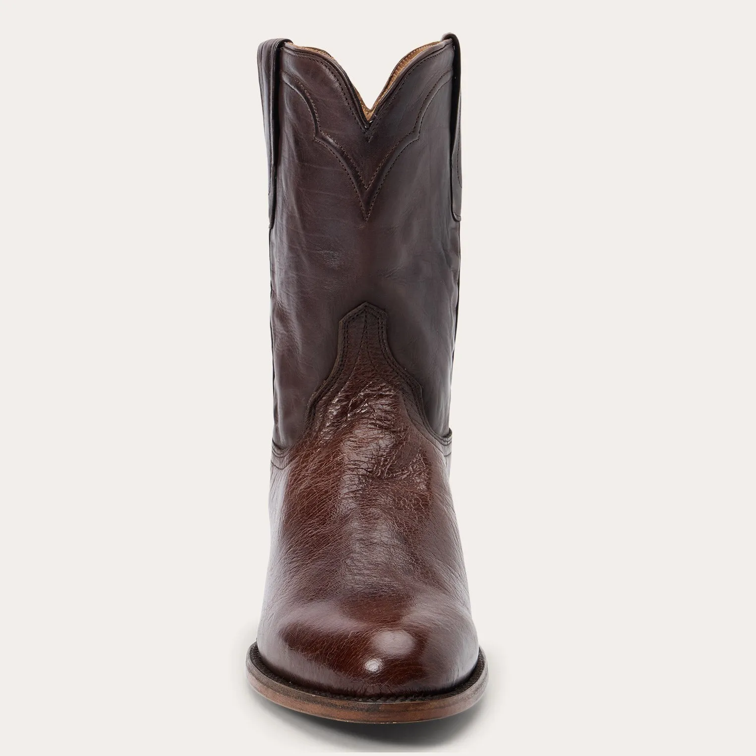 Clay Smooth Ostrich Roper Boots -STETSON