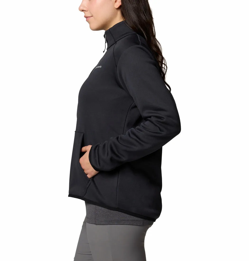 Columbia Women Black Col Hike Tech Fleece Jacket