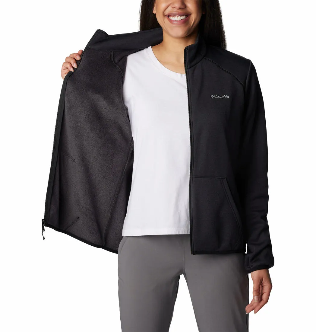 Columbia Women Black Col Hike Tech Fleece Jacket