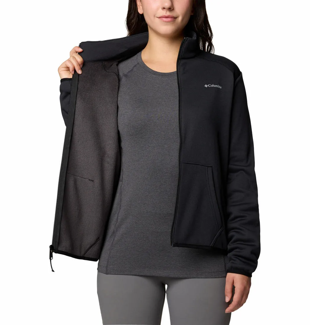 Columbia Women Black Col Hike Tech Fleece Jacket