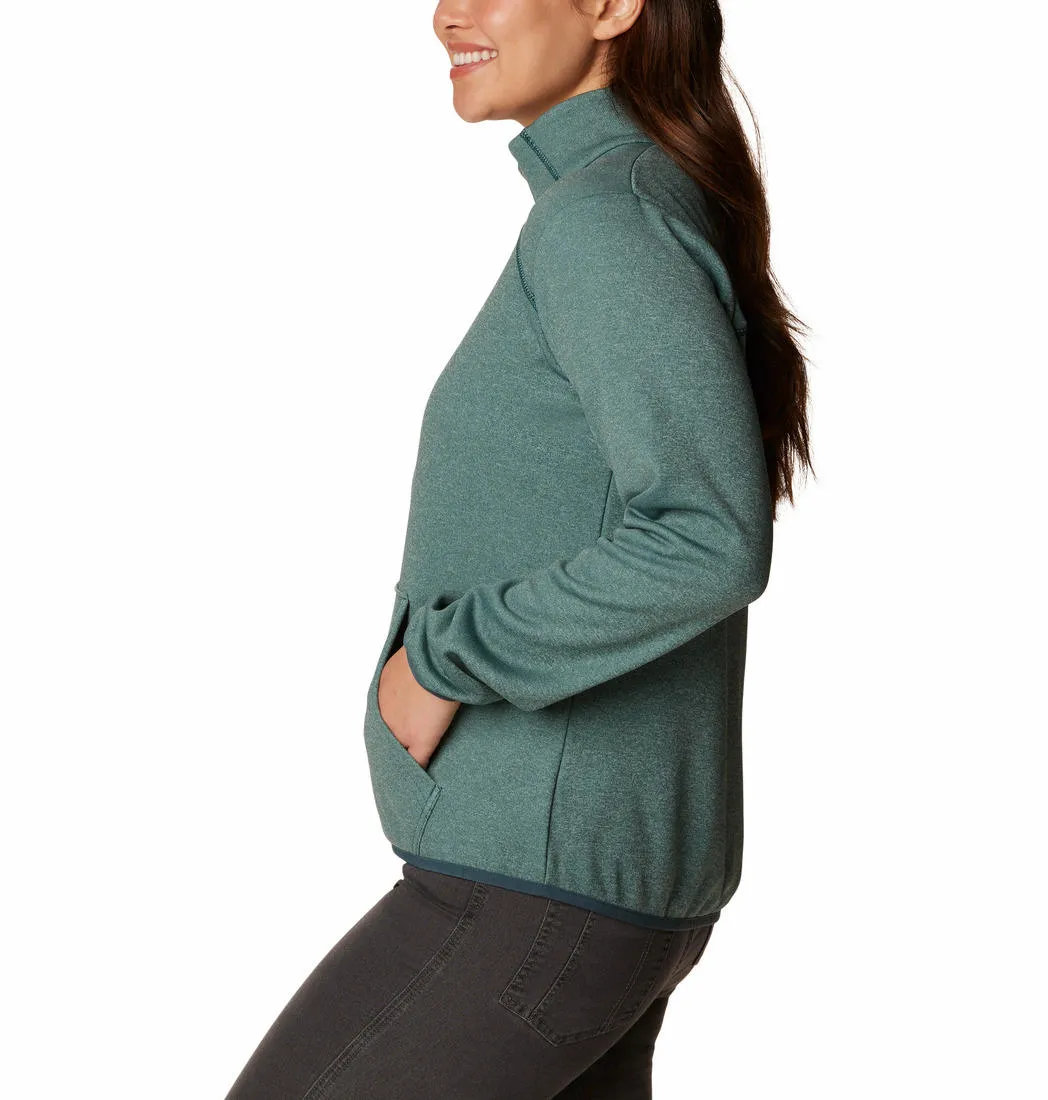 Columbia Women Green Col Hike Tech Fleece Jacket