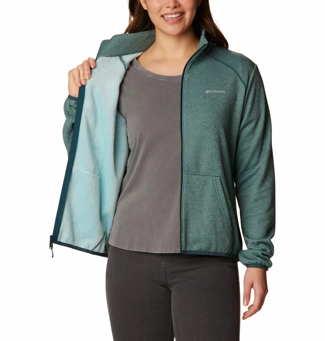 Columbia Women Green Col Hike Tech Fleece Jacket