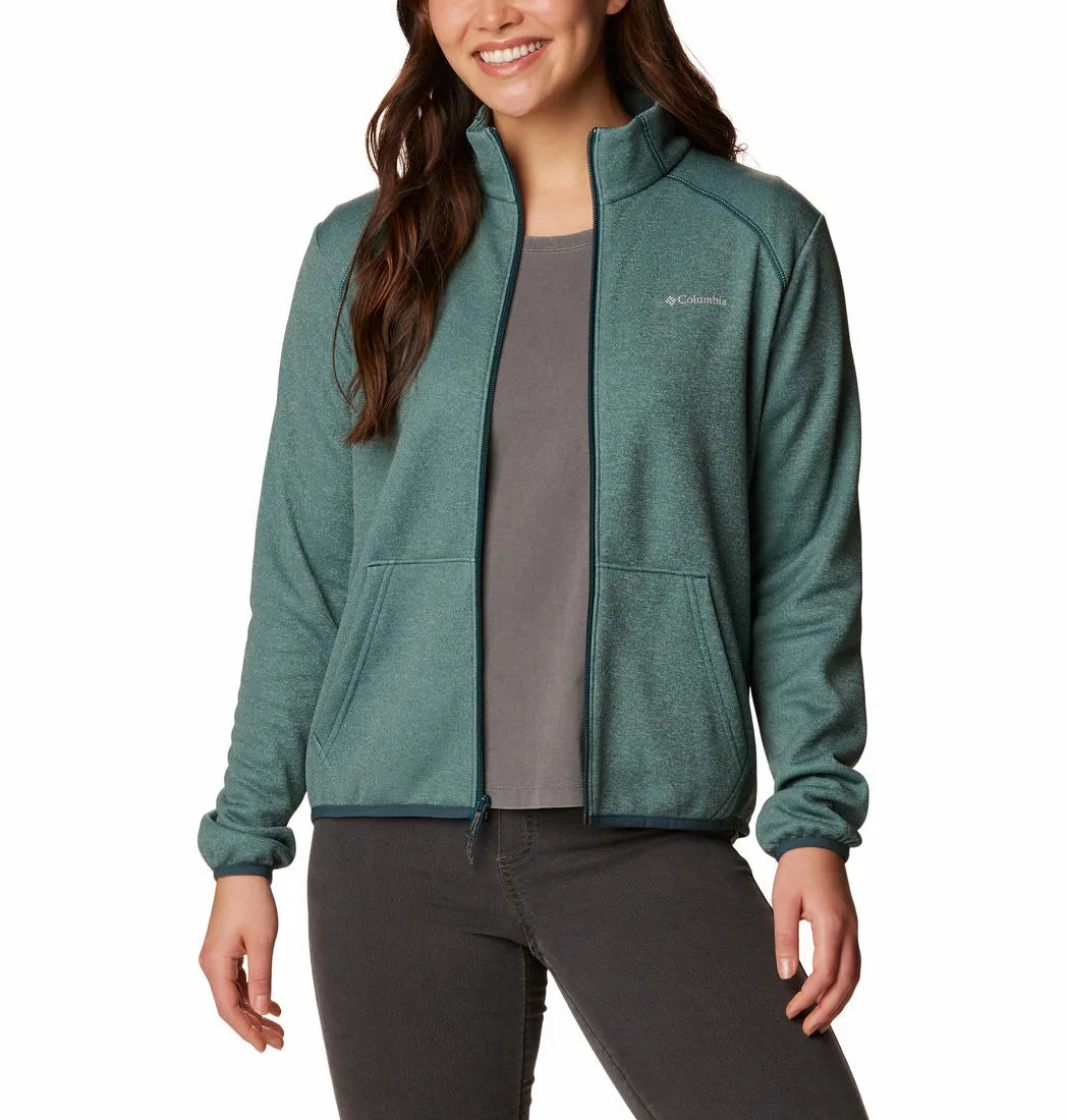 Columbia Women Green Col Hike Tech Fleece Jacket