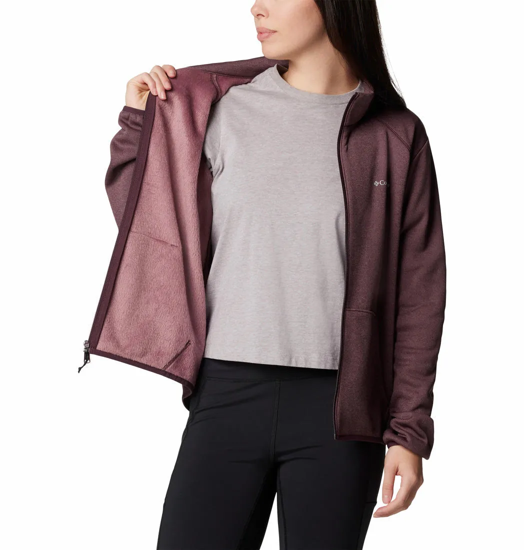 Columbia Women Red Col Hike Tech Fleece Jacket