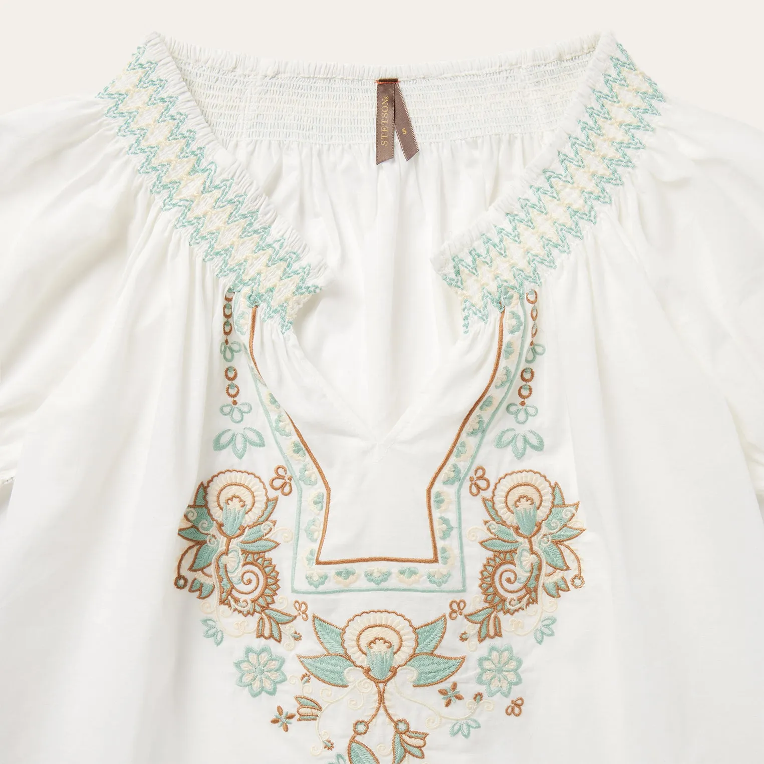 Cotton Voile Peasant Blouse -STETSON
