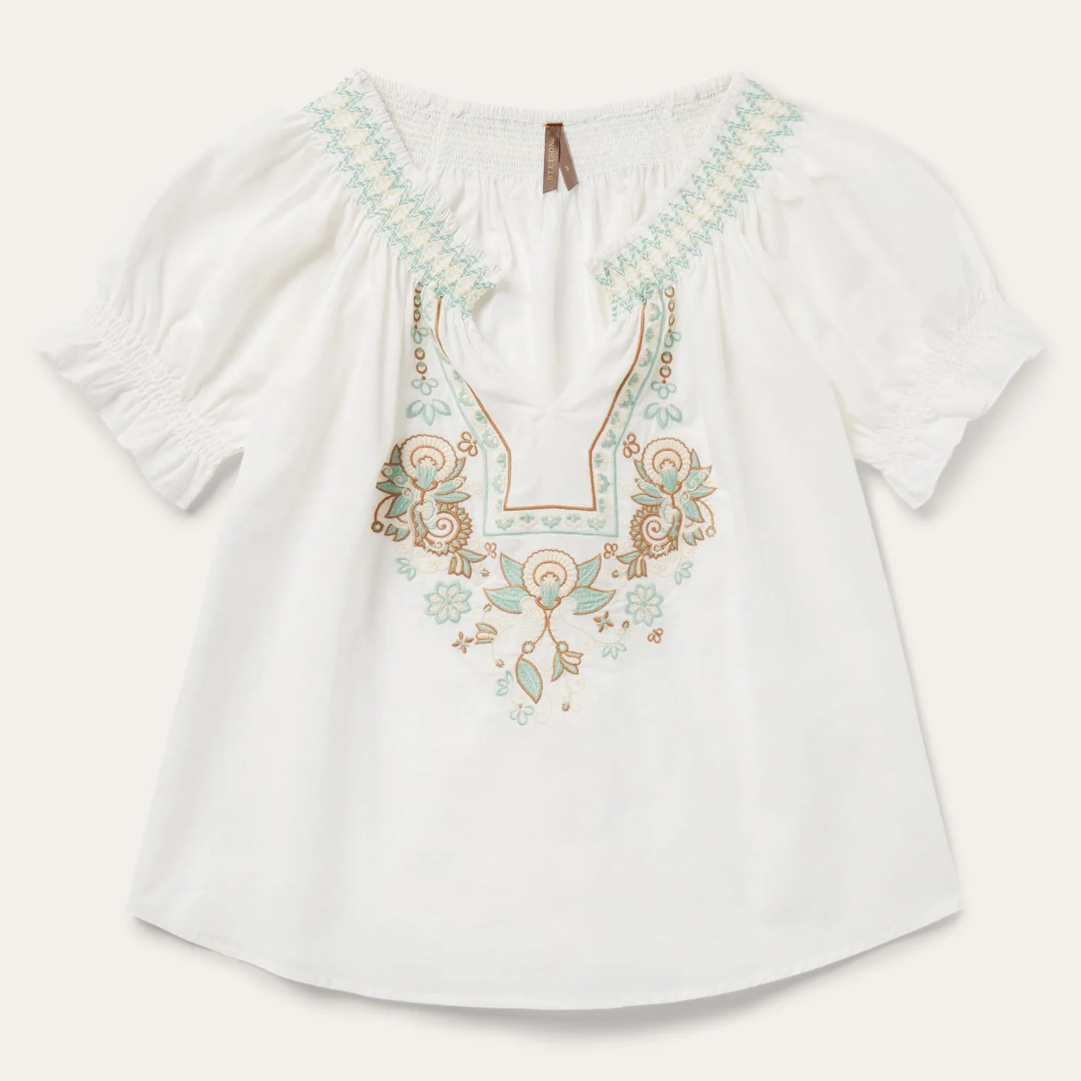 Cotton Voile Peasant Blouse -STETSON