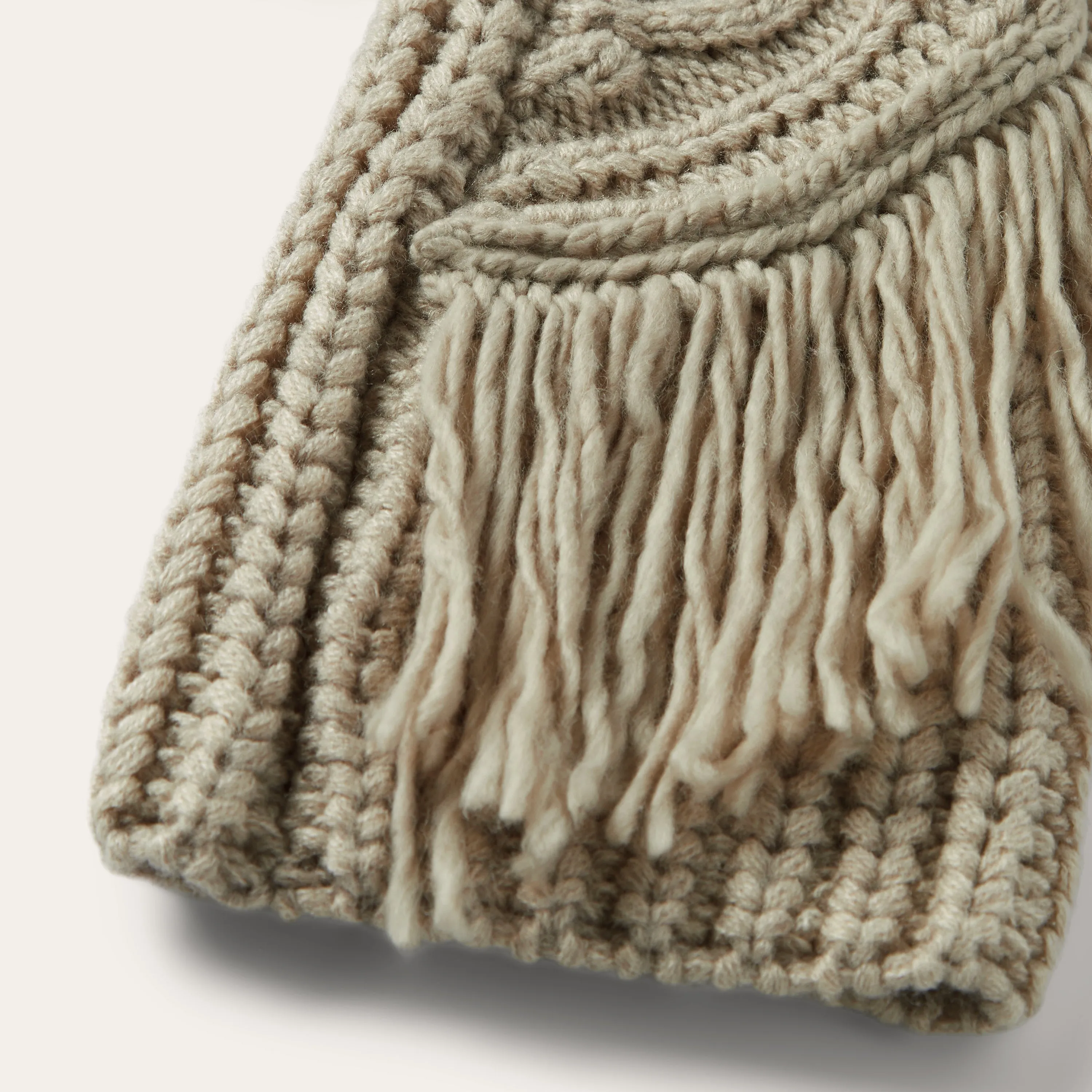 Cream Fringed Cardigan -STETSON