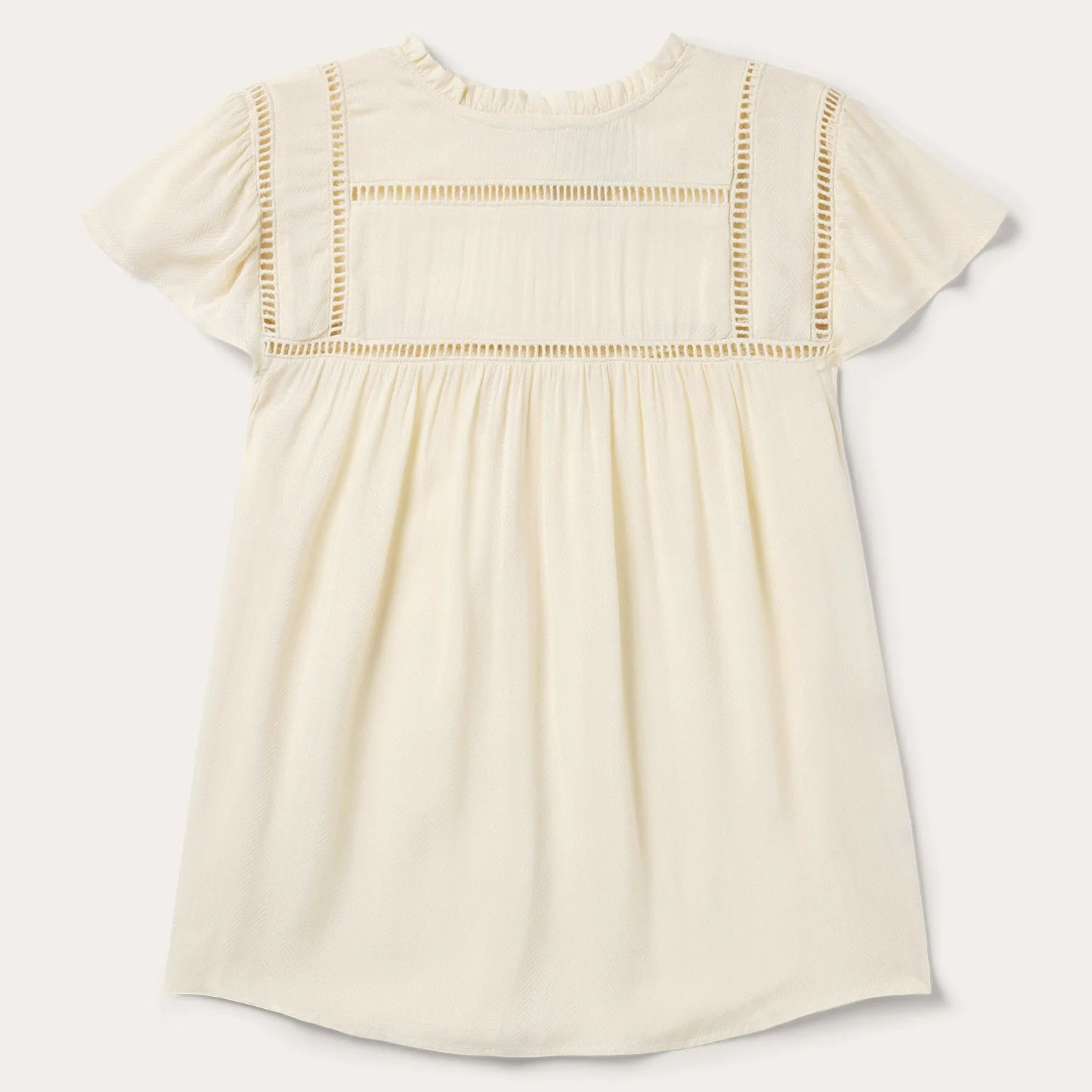 Cream Herringbone Blouse -STETSON