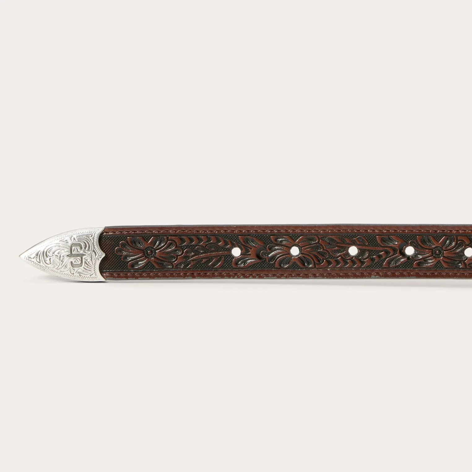 Croco Print Tooled Tapered Belt -STETSON