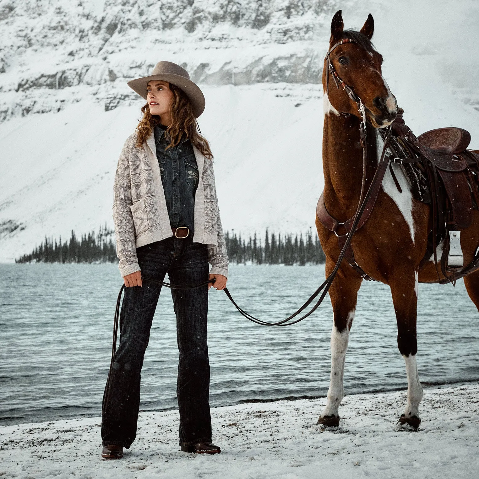 Cropped Shawl Collar Cardigan -STETSON