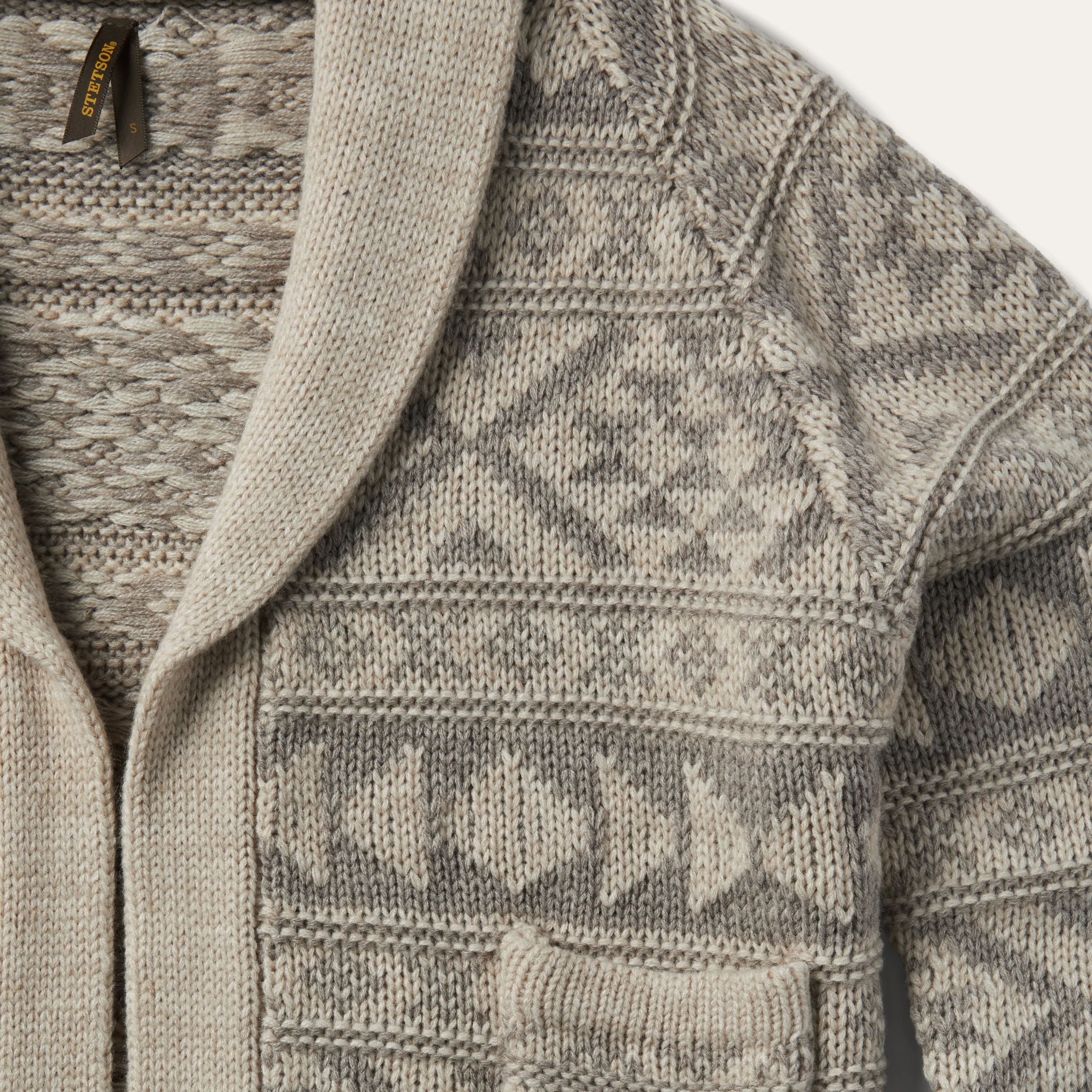 Cropped Shawl Collar Cardigan -STETSON