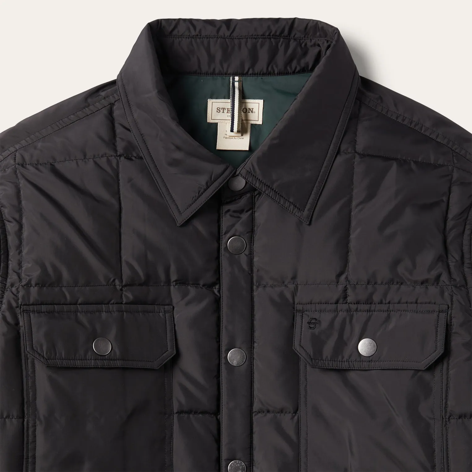 Crushable Black Parachute Jacket -STETSON