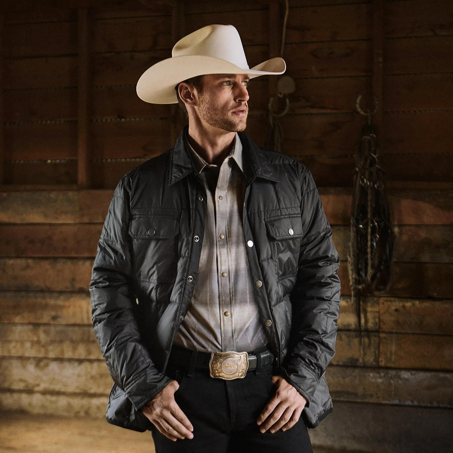 Crushable Black Parachute Jacket -STETSON