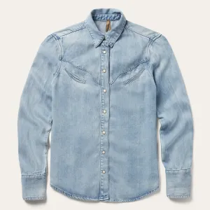 Curved Yoke Western Denim Shirt -STETSON