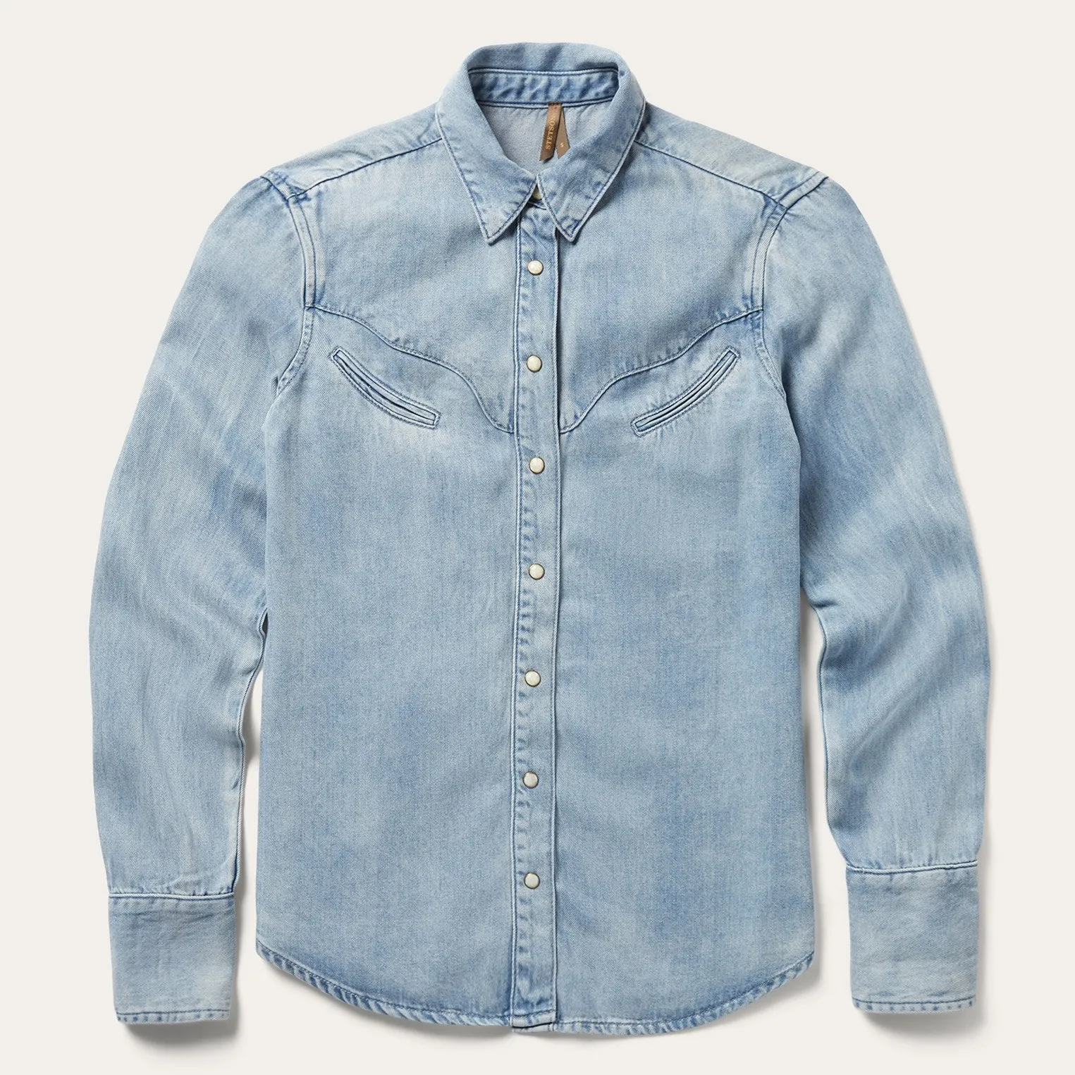 Curved Yoke Western Denim Shirt -STETSON