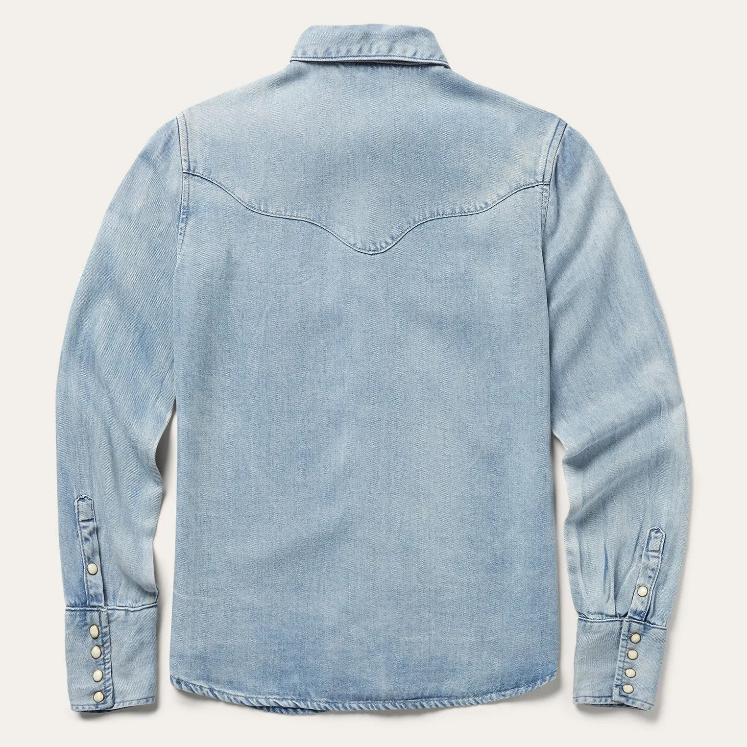 Curved Yoke Western Denim Shirt -STETSON