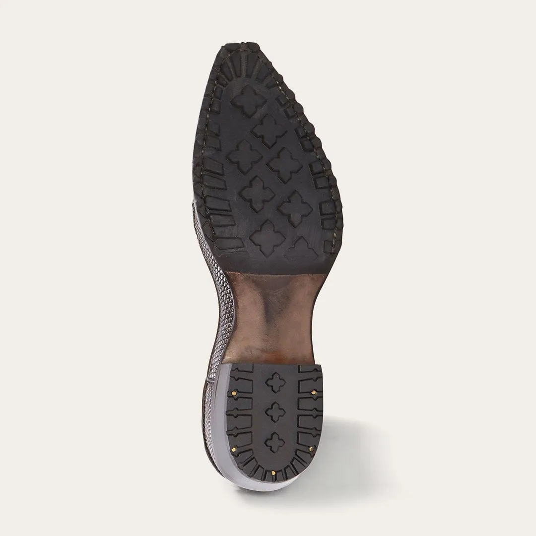 Dakota Brown Suede & Teju Cowboy Boot -STETSON
