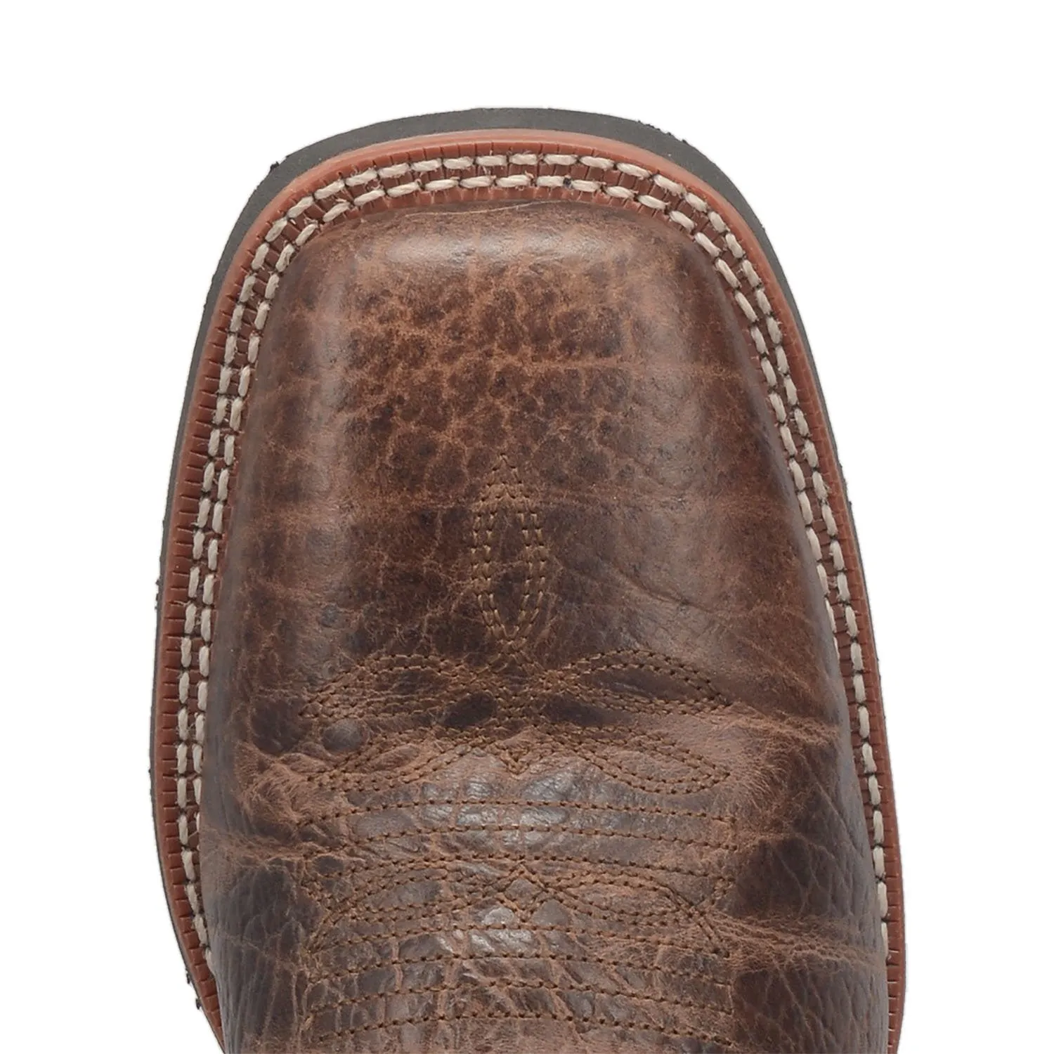 Dan Post Men's Brown and Teal Square Toe Boot